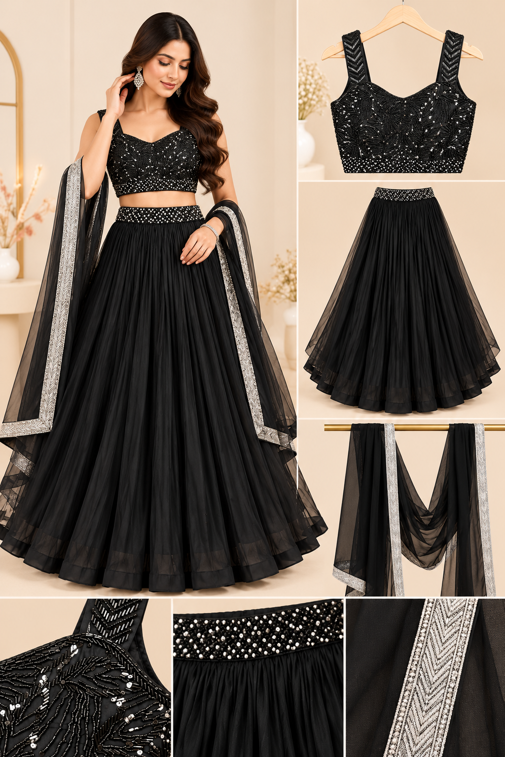 Black Elegance Lehenga Set 🖤✨