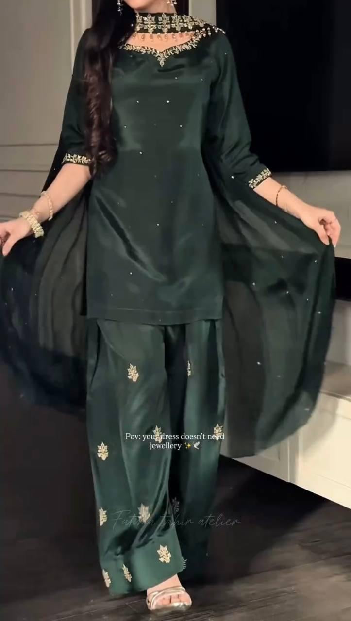 💚 Heer Green Farshi Set