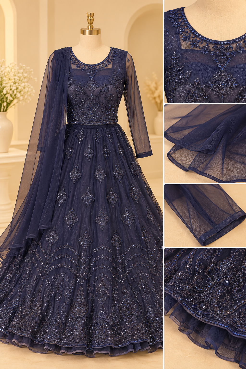 Midnight lehanga set