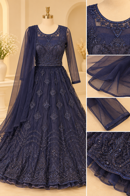 Midnight lehanga set