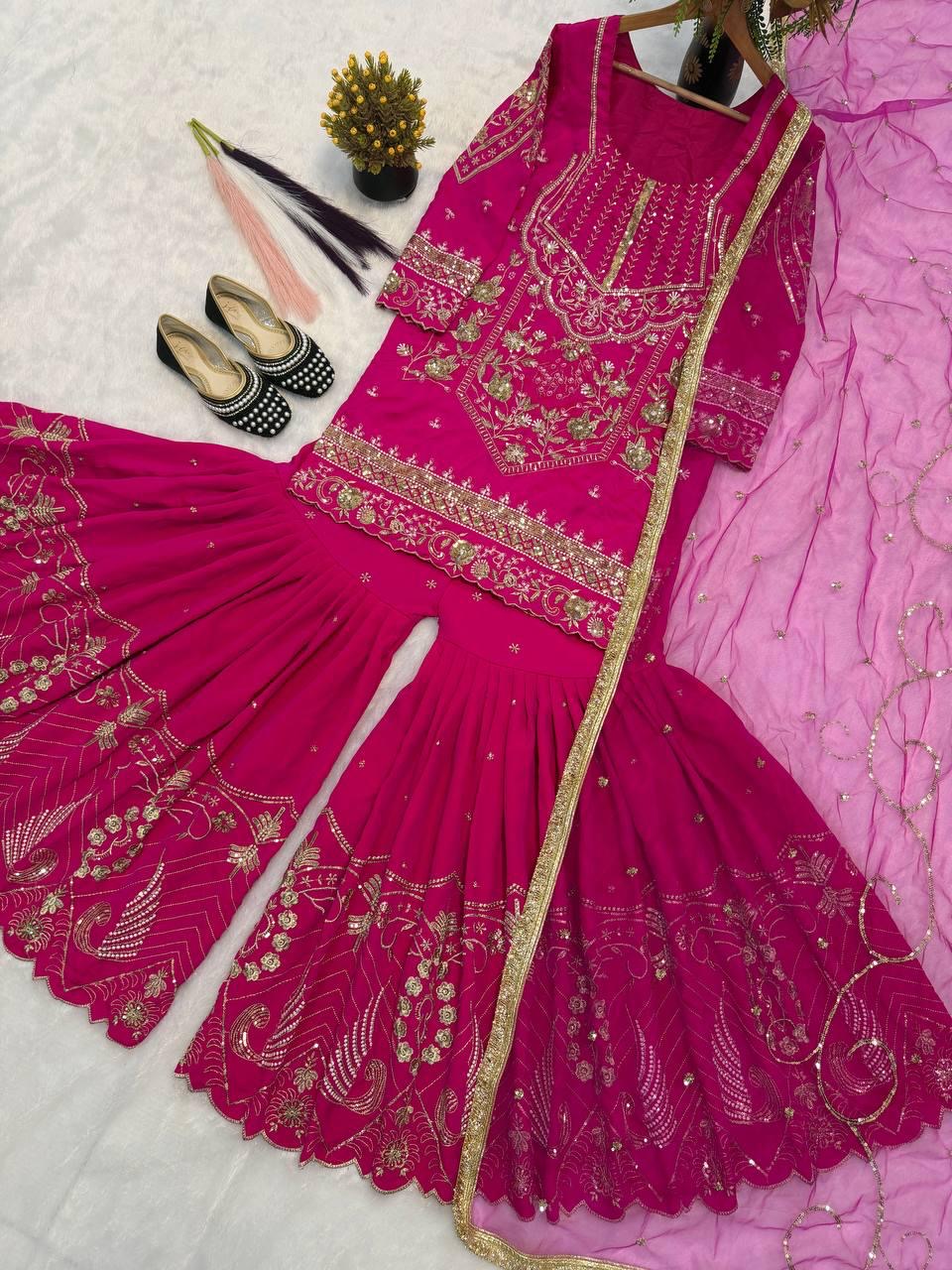 🌙 Chaandni Karwa Chauth Sharara Set