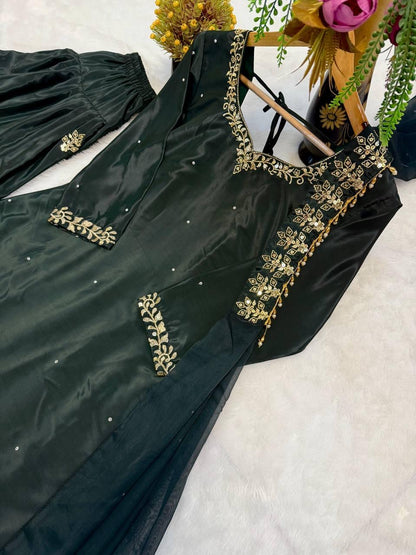💚 Heer Green Farshi Set