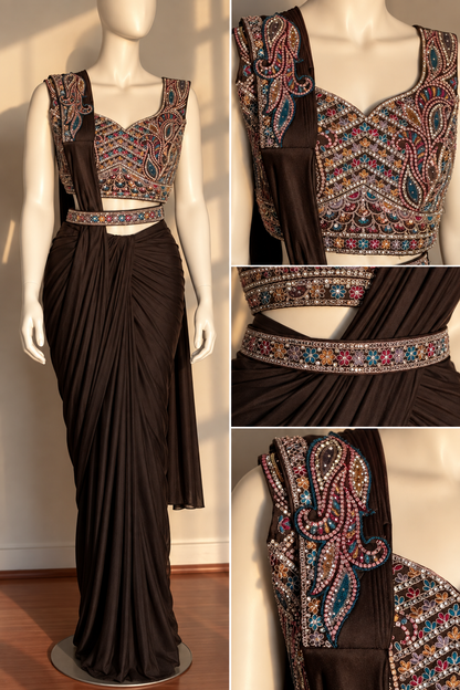 Samaira Mocha Saree 🤎✨