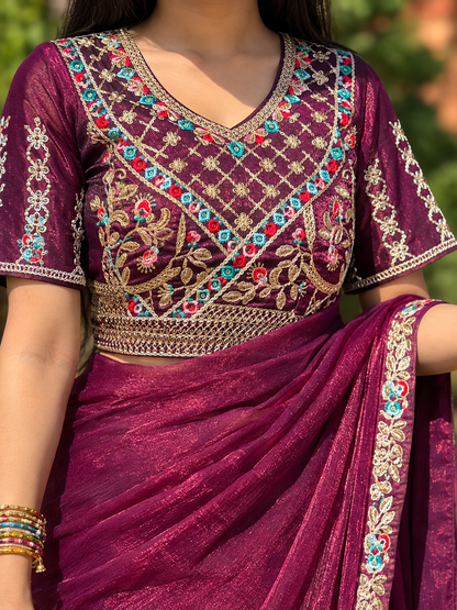 Wine saree
