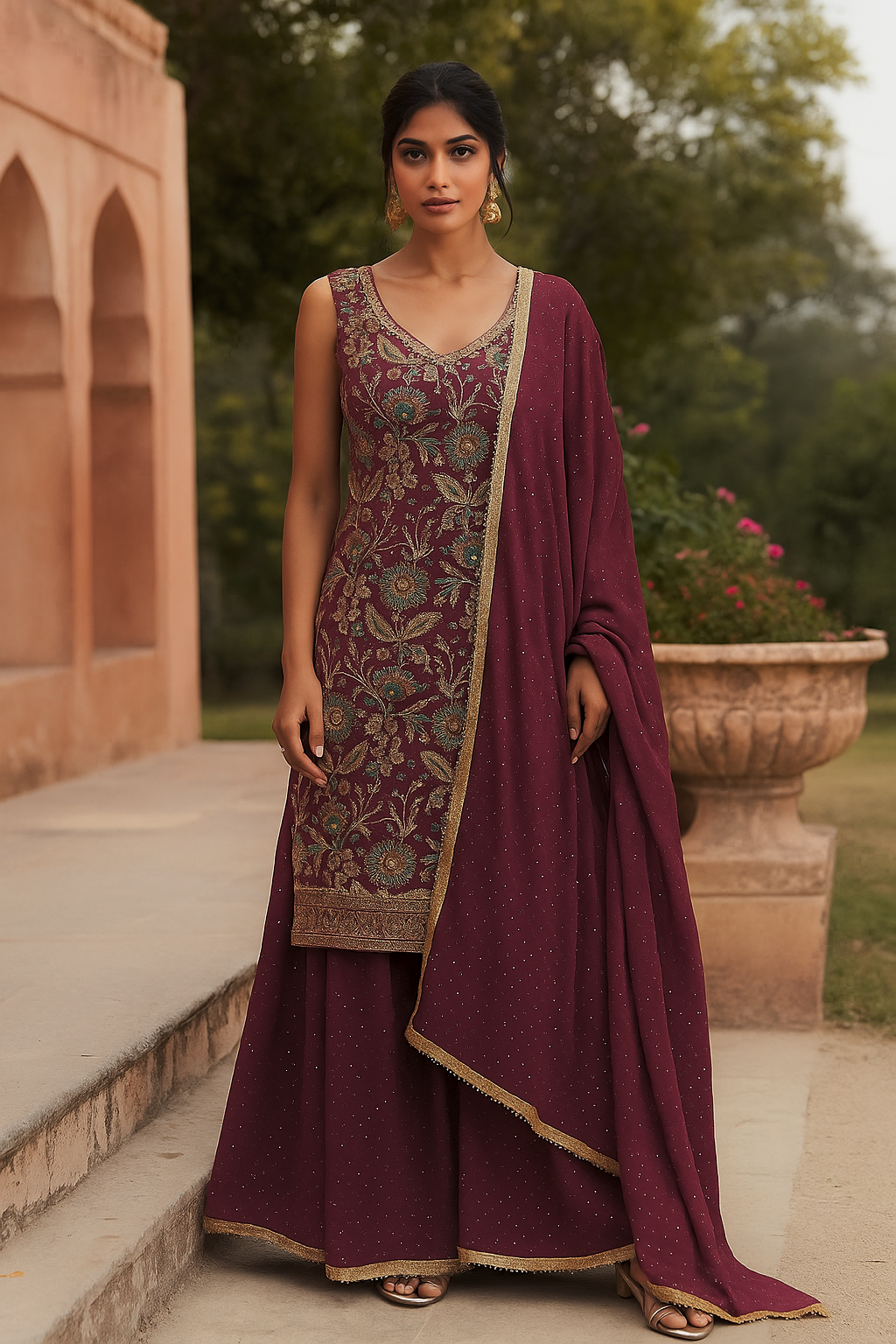 Plazzo Suit with Dupatta