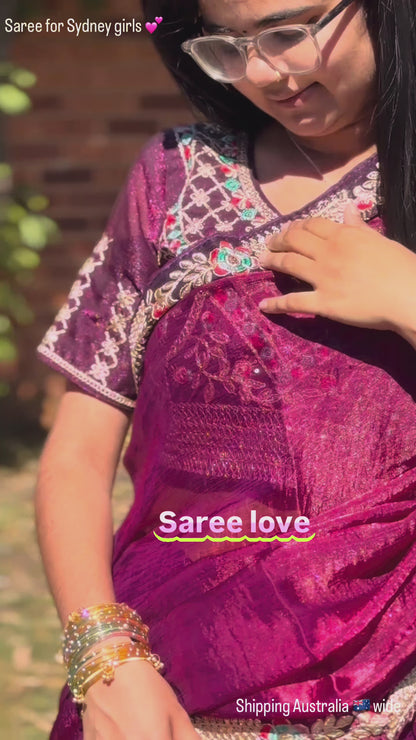 Wine saree